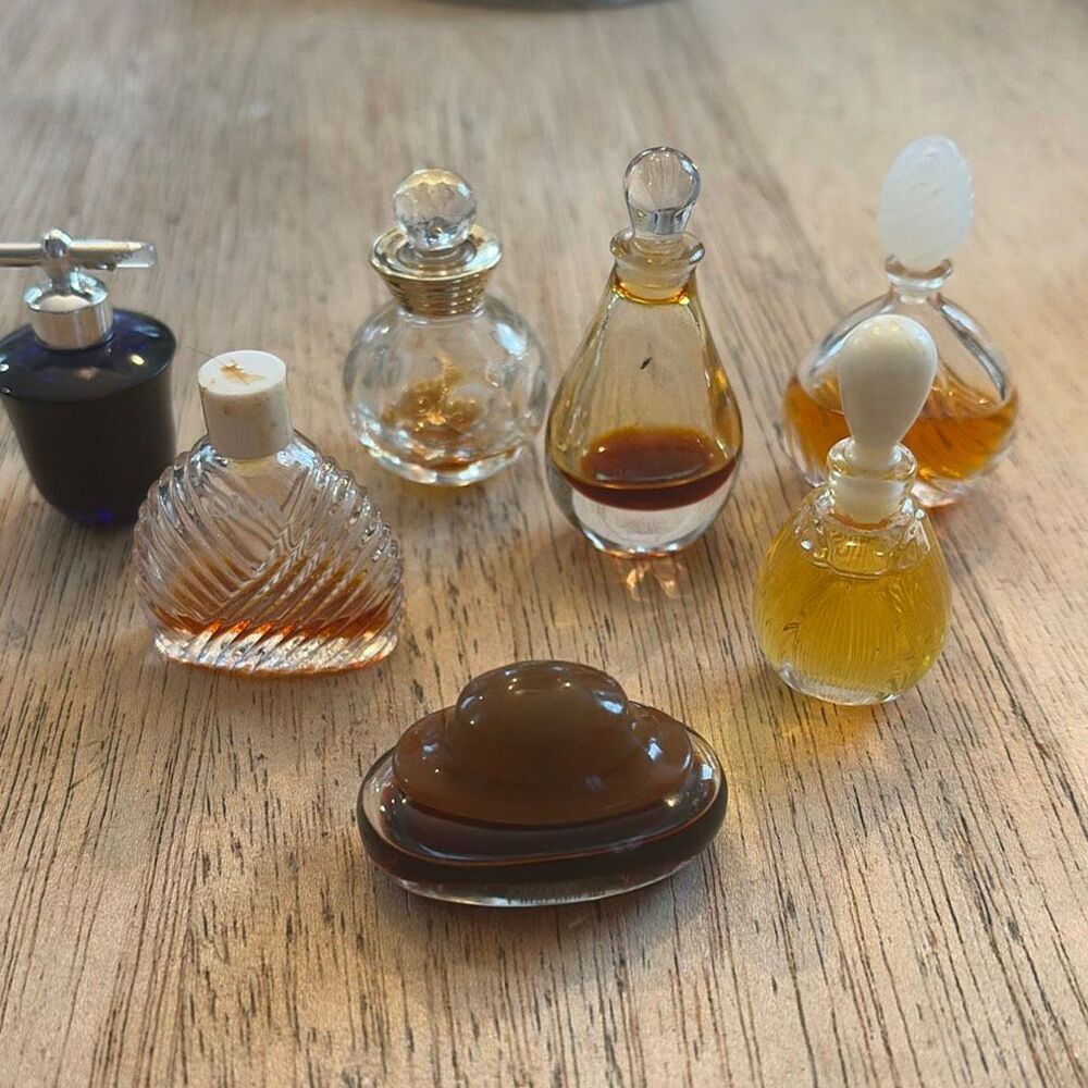 7 mini vintage perfumes including Calvin Klein obsession Ted lapidus and others